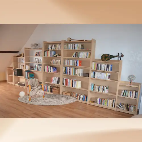 Bibliothèque sur mesure en bambou massif Art French Touch