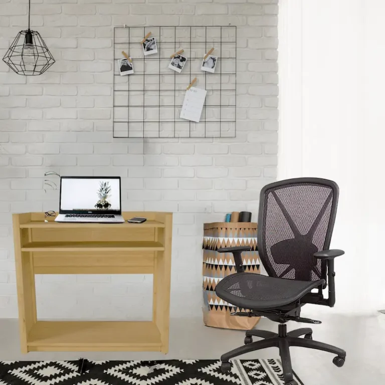 Bureau modulable en bambou massif avec siège de bureau