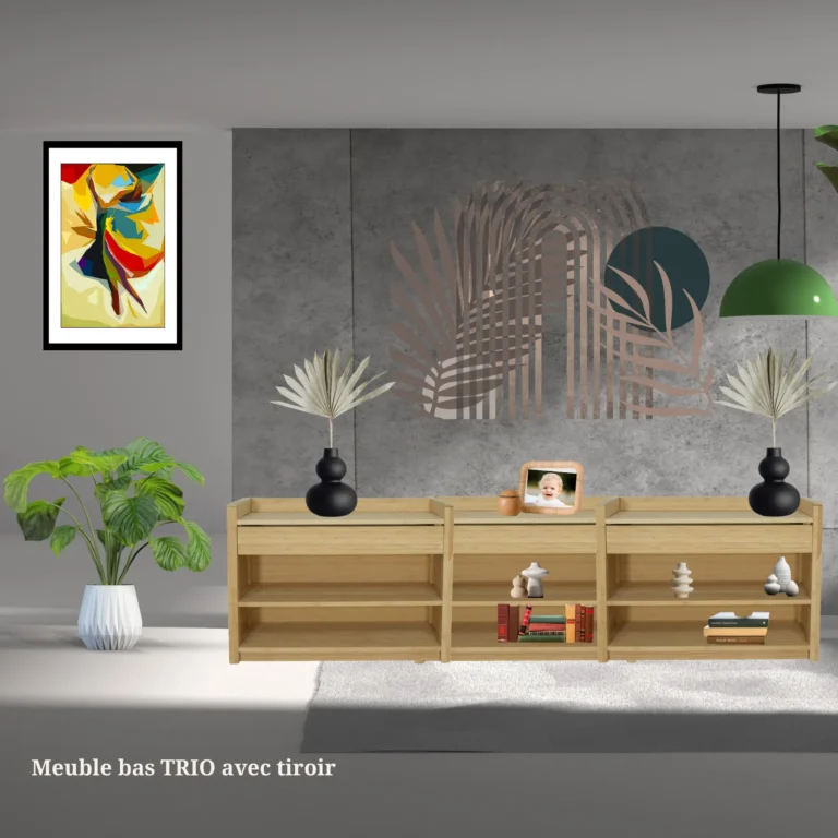 Meuble bas sur mesure en bambou massif Art French Touch