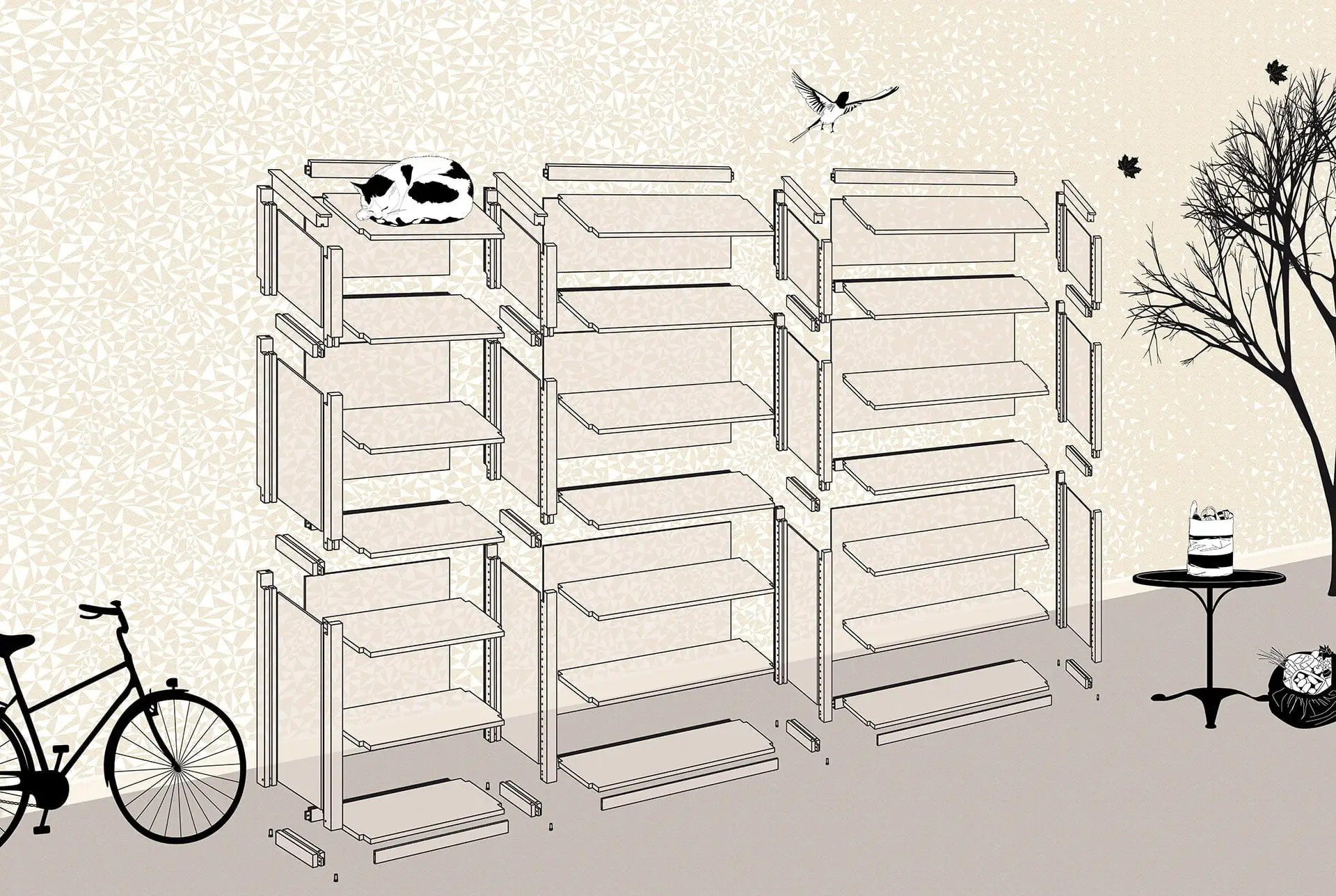 Idées déco : Les bibliothèques en bambou modulables